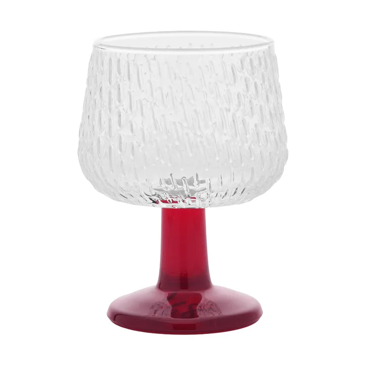 Syksy vinglass 2,5 dl - Clear-red - Marimekko