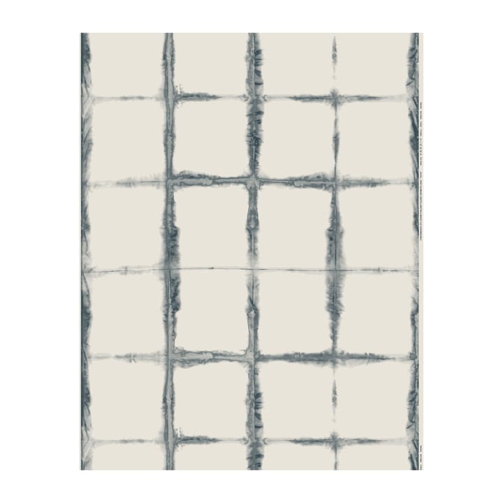 Taite tekstil bomull-hamp, White-dark blue Marimekko