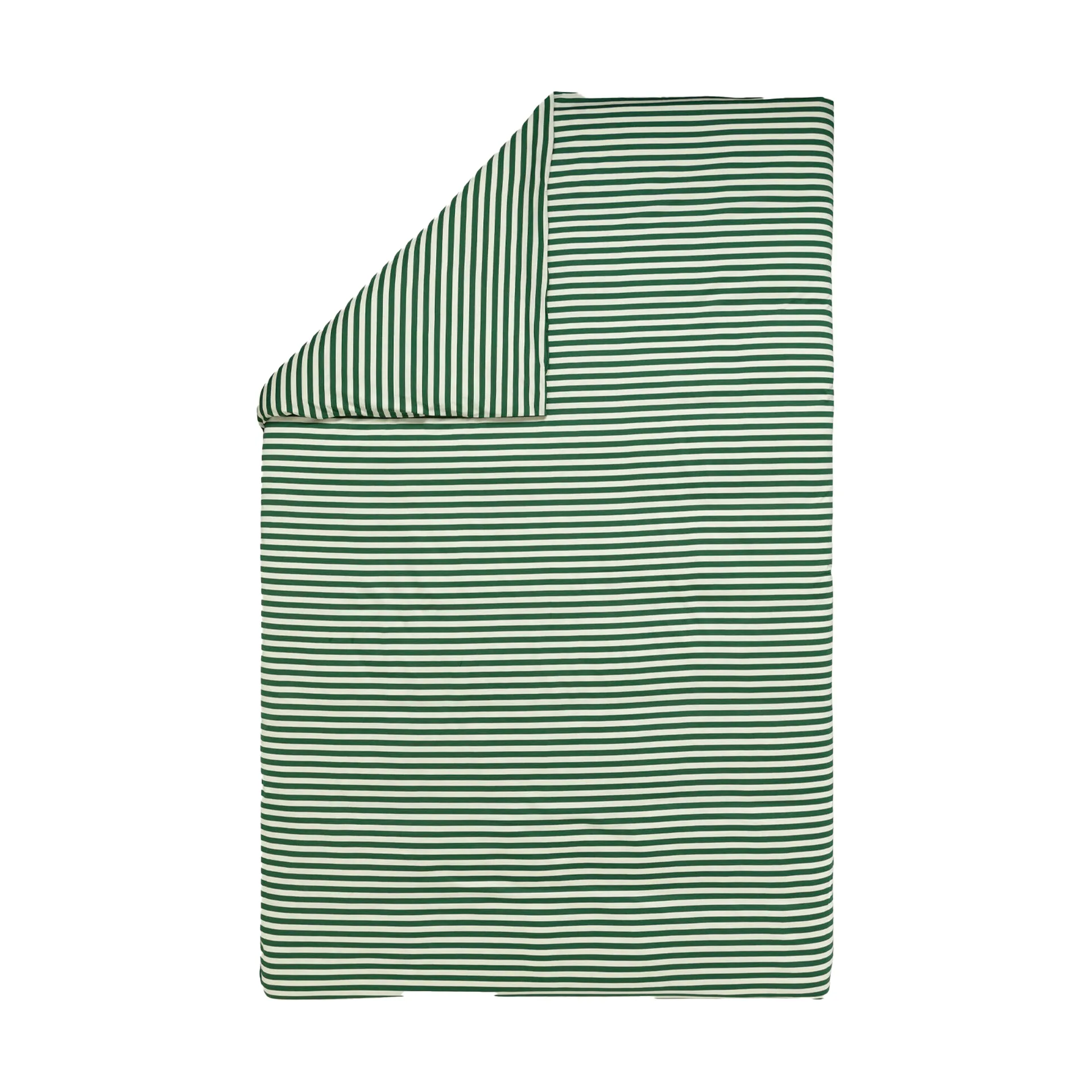 Tasaraita dynetrekk 150x210 cm, Off white-dark green Marimekko