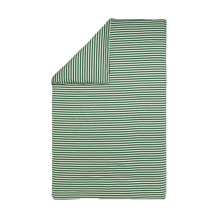 Tasaraita dynetrekk 150x210 cm - Off white-dark green - Marimekko