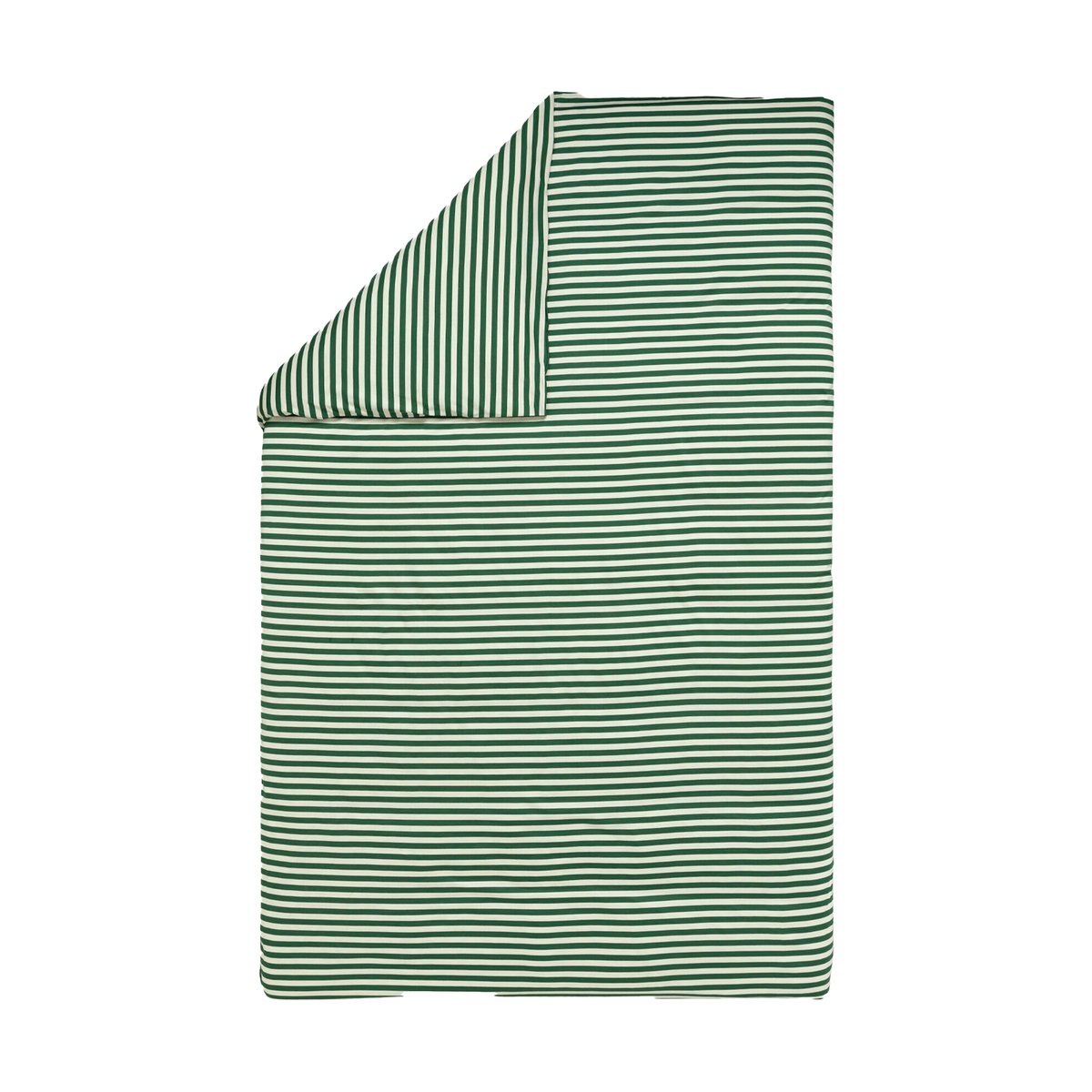 Bilde av Marimekko Tasaraita dynetrekk 150x210 cm Off white-dark green