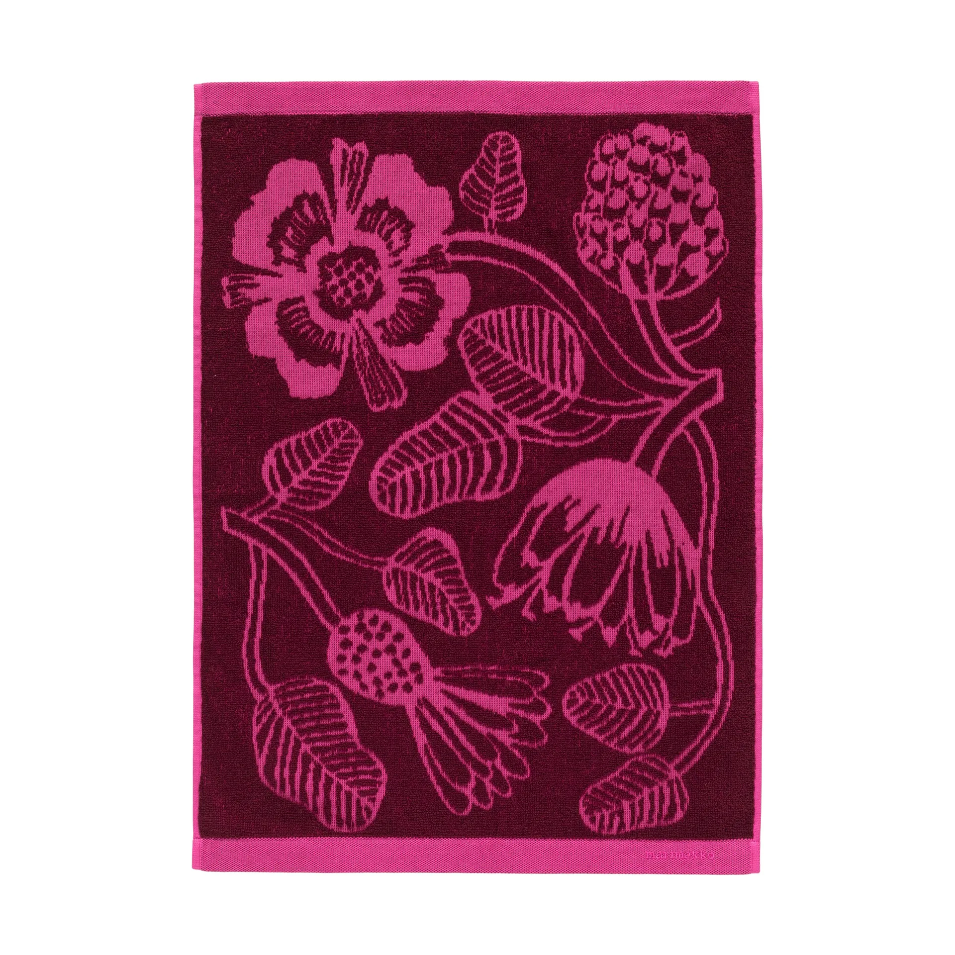 Tiara håndklesett 2 deler, Burgundy-pink Marimekko