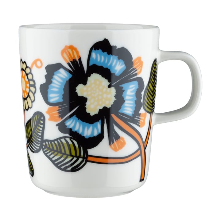 Tiara krus 2,5 dl - White-warm orange-green - Marimekko