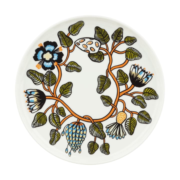 Tiara tallerken Ø25 cm - White, warm orange, green - Marimekko