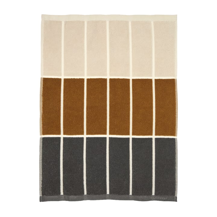 Tiiliskivi håndkle 50x70 cm - Mørkegrå-brun-beige - Marimekko