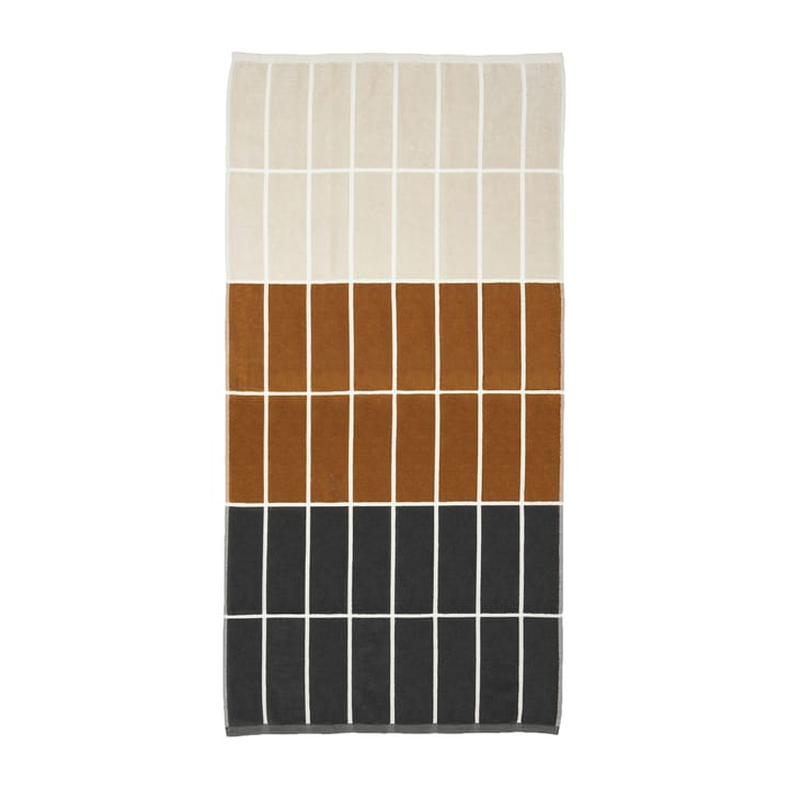 Tiiliskivi håndkle 70 x 150 cm - Mørkegrå-brun-beige - Marimekko