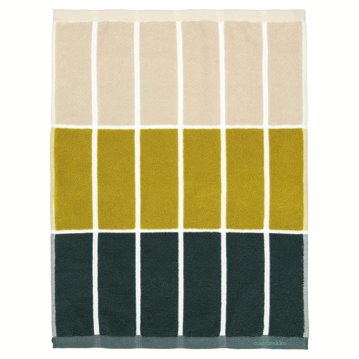 Tiiliskivi håndkle mørkgrønn-gul-beige - 50x70 cm - Marimekko