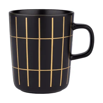 Tiiliskivi metal kopp 25 cl - Black-gold - Marimekko