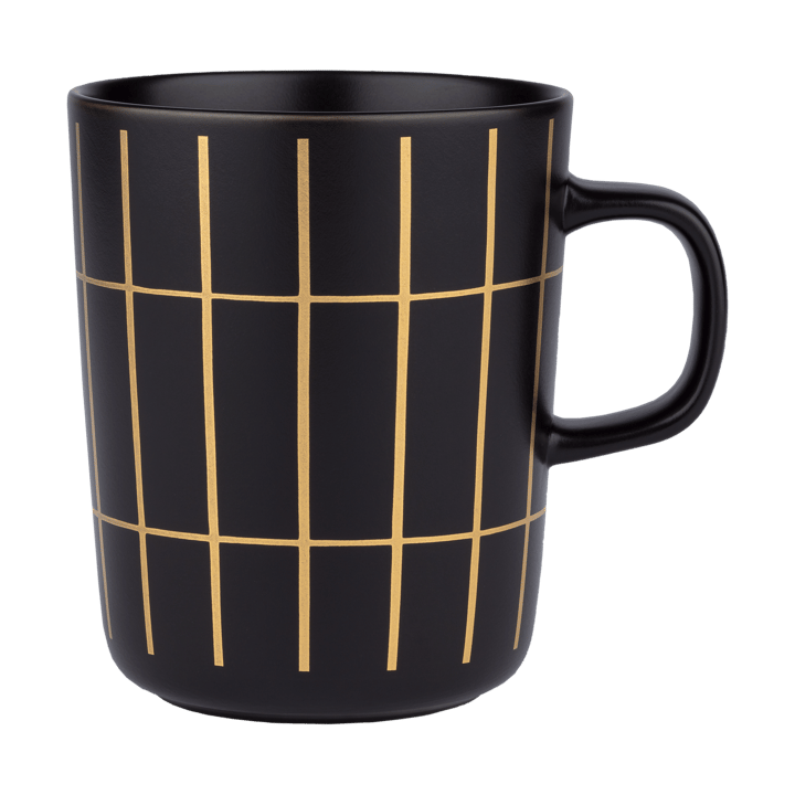 Tiiliskivi metal kopp 25 cl - Black-gold - Marimekko