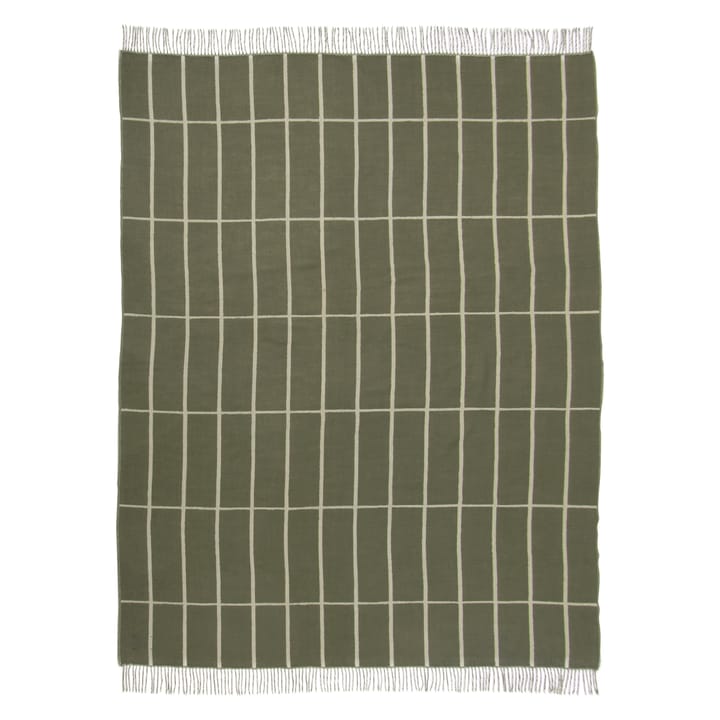 Tiiliskivi pledd 130x180 cm - Grågrønn-hvit - Marimekko