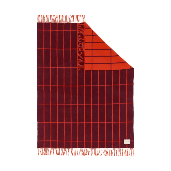 Tiiliskivi pledd - Plum-orange red - Marimekko
