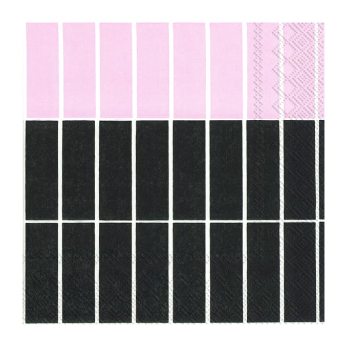 Tiiliskivi Raita serviett 20-pakning - Black rose - Marimekko