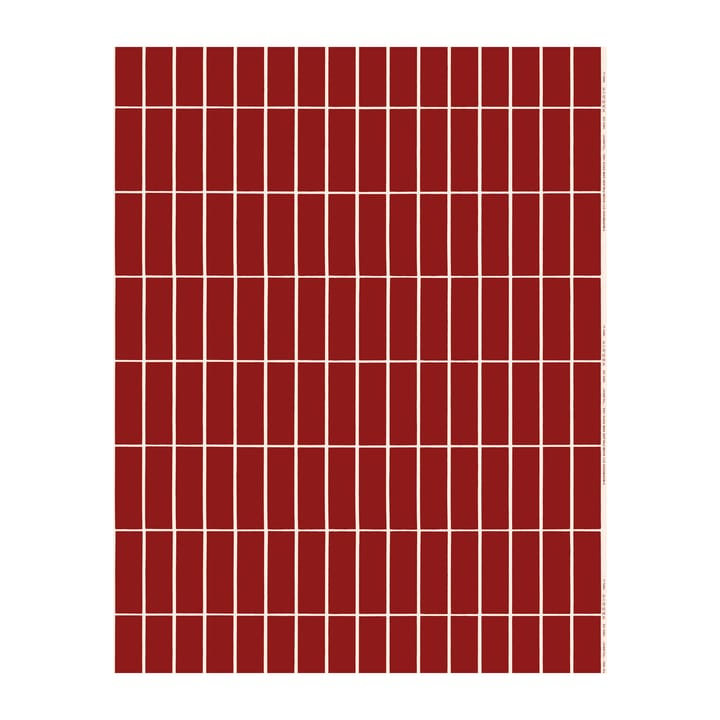 Tiiliskivi satengstoff - Rød-beige - Marimekko