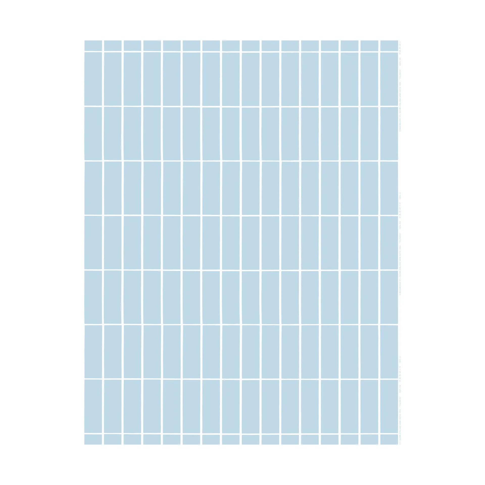 Tiiliskivi stoff, Light blue-white Marimekko