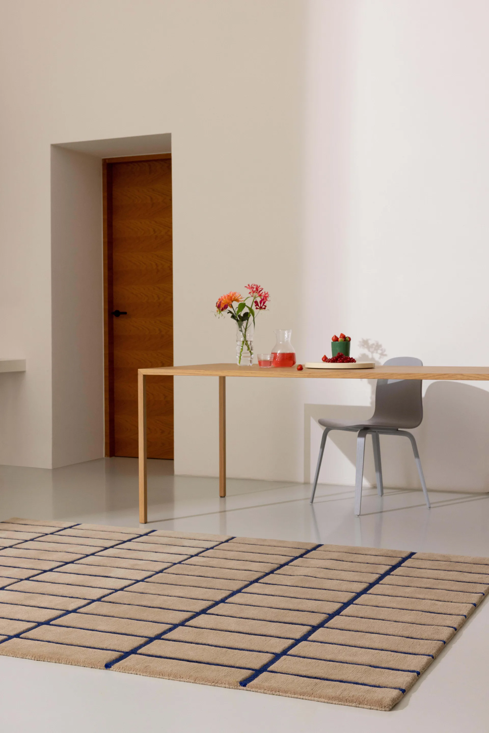 Tiiliskivi ullteppe, Bright Blue, 200x280 cm Marimekko