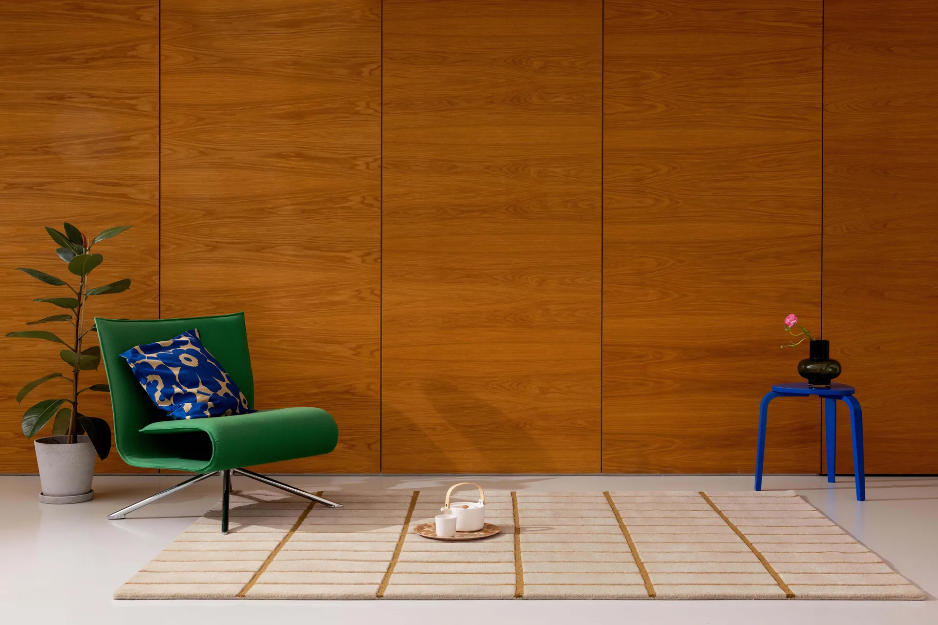 Tiiliskivi ullteppe, Bronze Yellow, 170x240 cm Marimekko