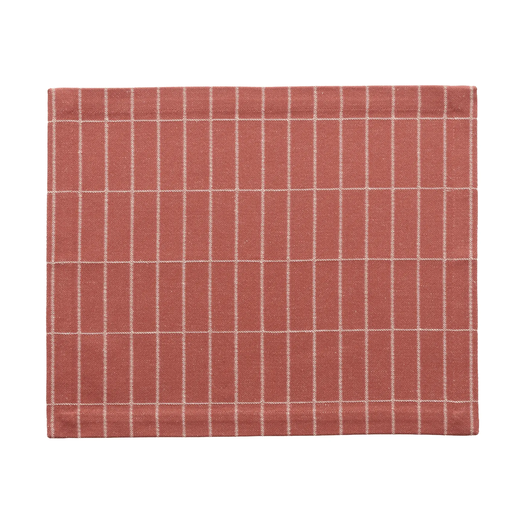 Tiiliskivi vevd bordbrikke, Chestnut-off white, 31x42 cm Marimekko