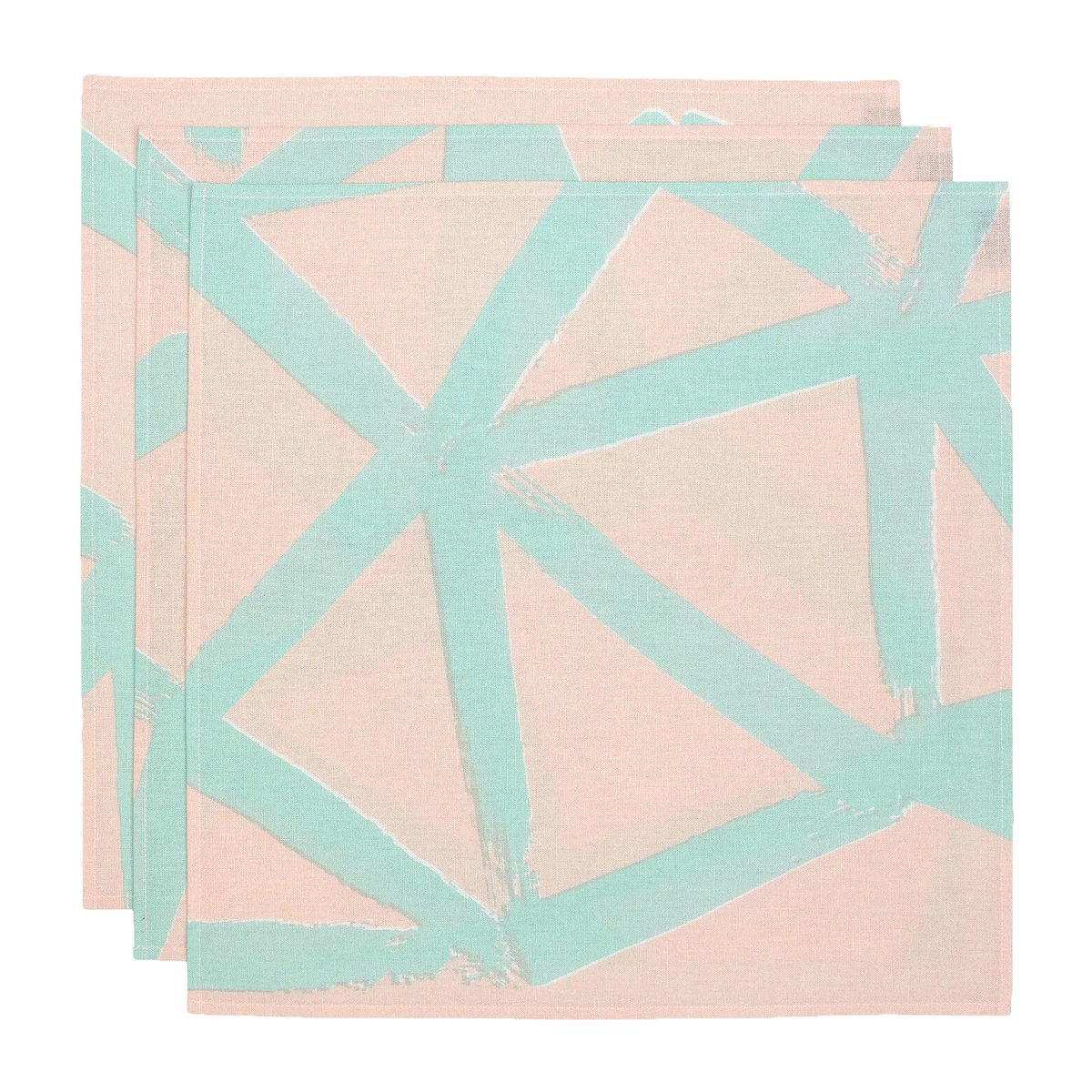 Marimekko Ukkospilvi tøyserviett 43 x 43 cm 3-pakning Peach-mint