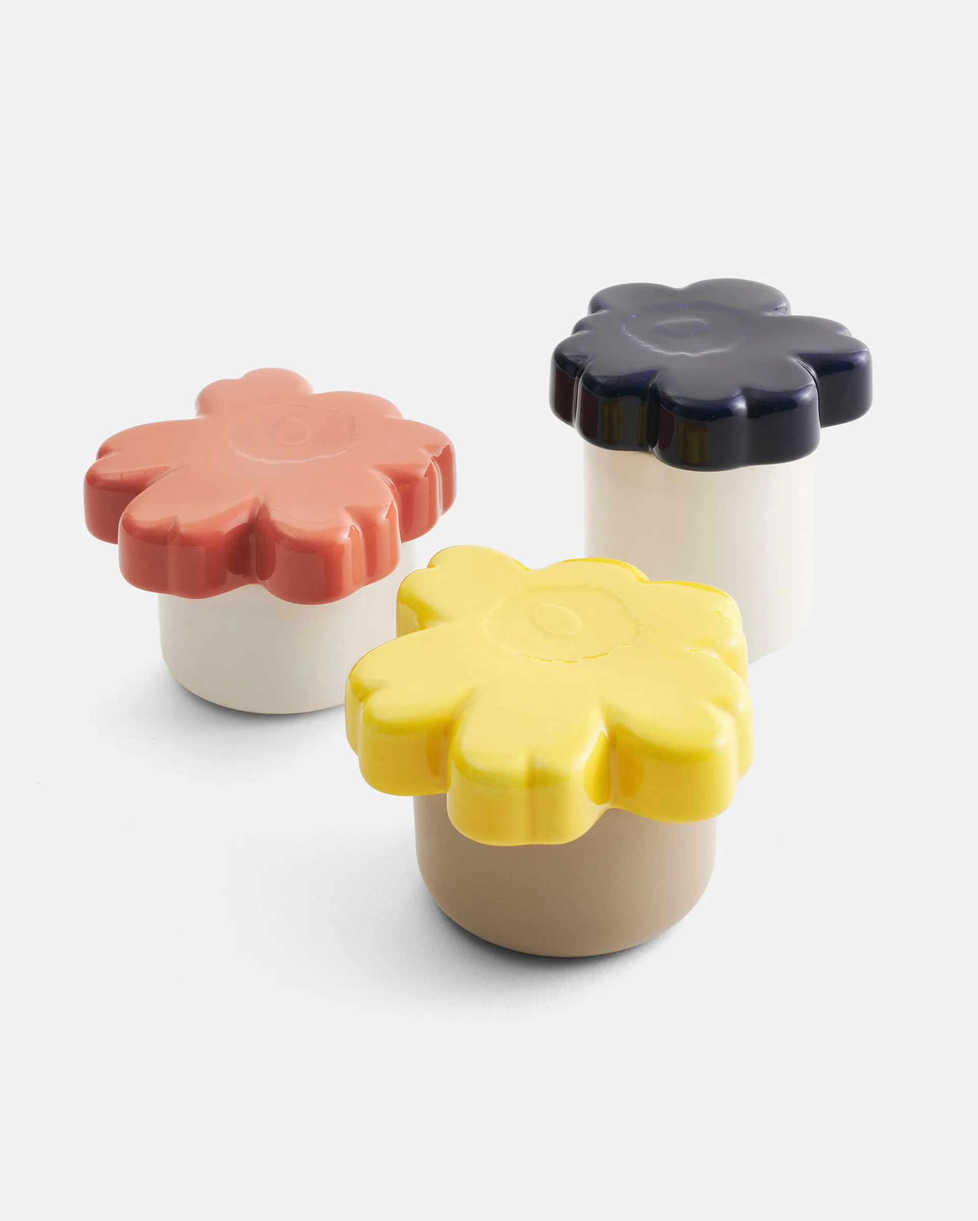 Unikko 60-årsjubileum boks Ø19x11 cm, White-l. terra Marimekko