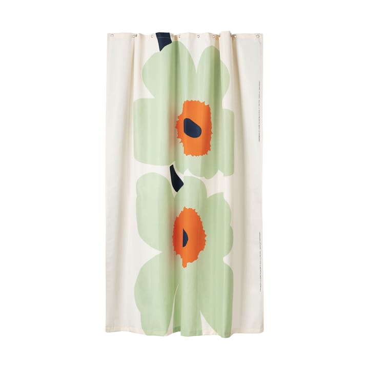 Unikko 60-årsjubileum dusjforheng 180x200 cm - Off white-sage-dark blue - Marimekko