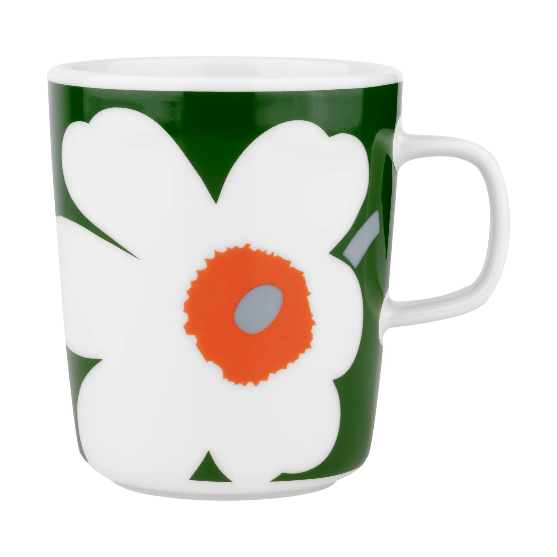 Unikko 60-årsjubileum kopp 25 cl, White-green-orange Marimekko