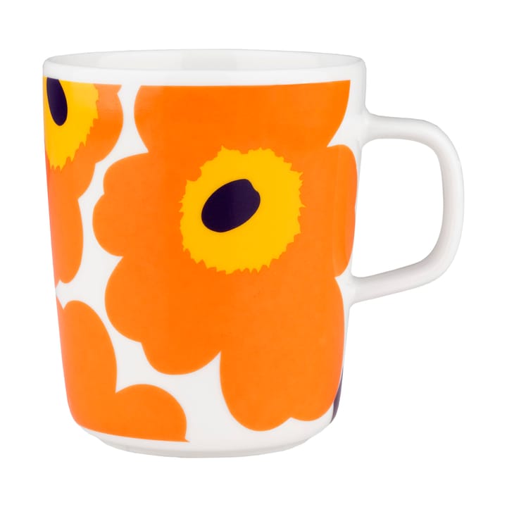 Unikko 60-årsjubileum kopp 25 cl, White-orange-yellow Marimekko