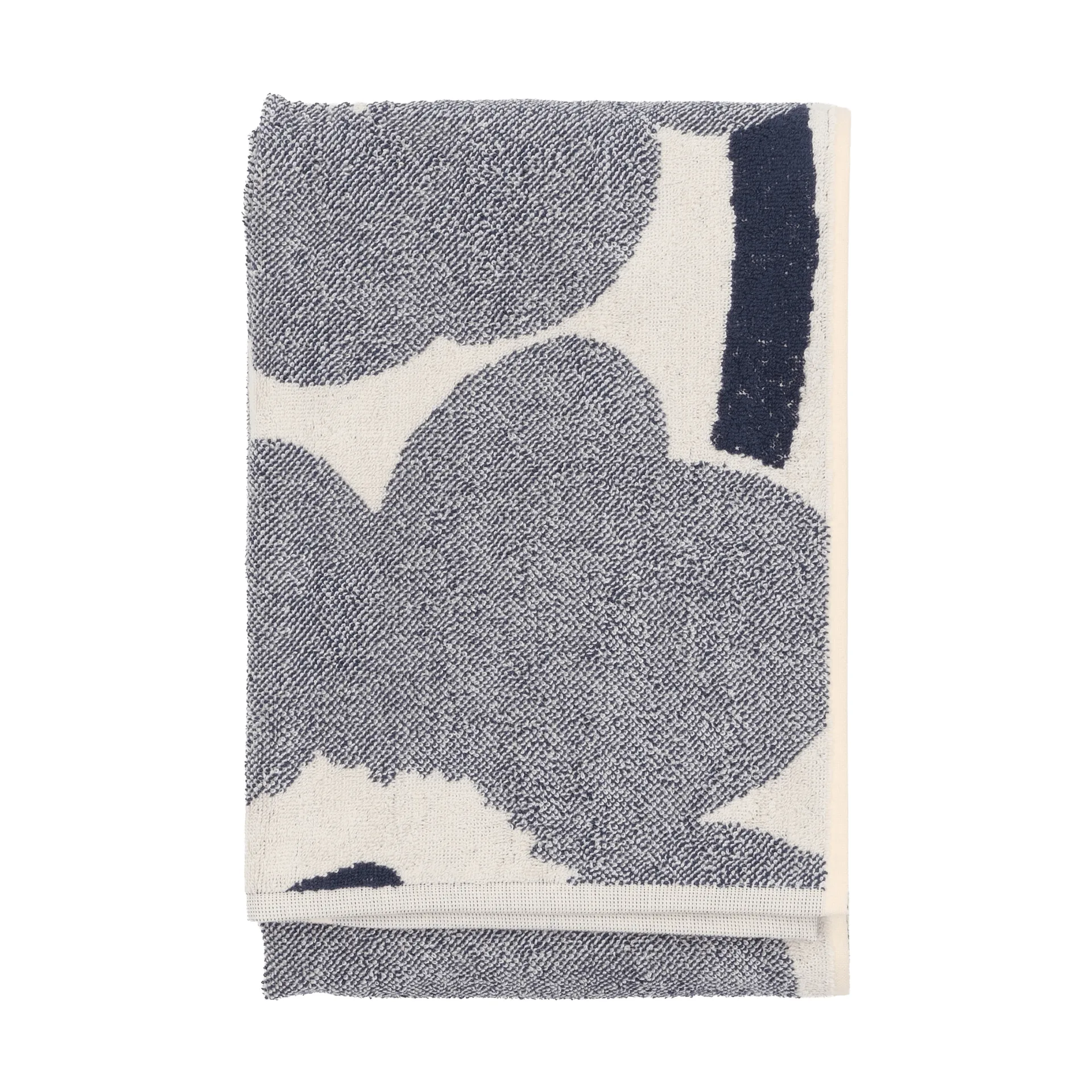 Unikko badehåndkle 70x150 cm, Off white-blueberry Marimekko