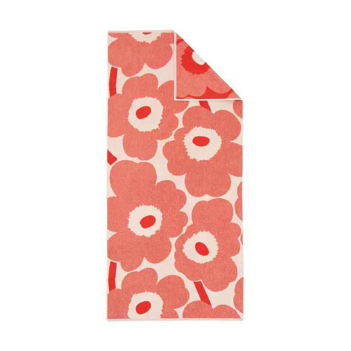 Unikko badelaken 70x150 cm - Off white-orange red - Marimekko