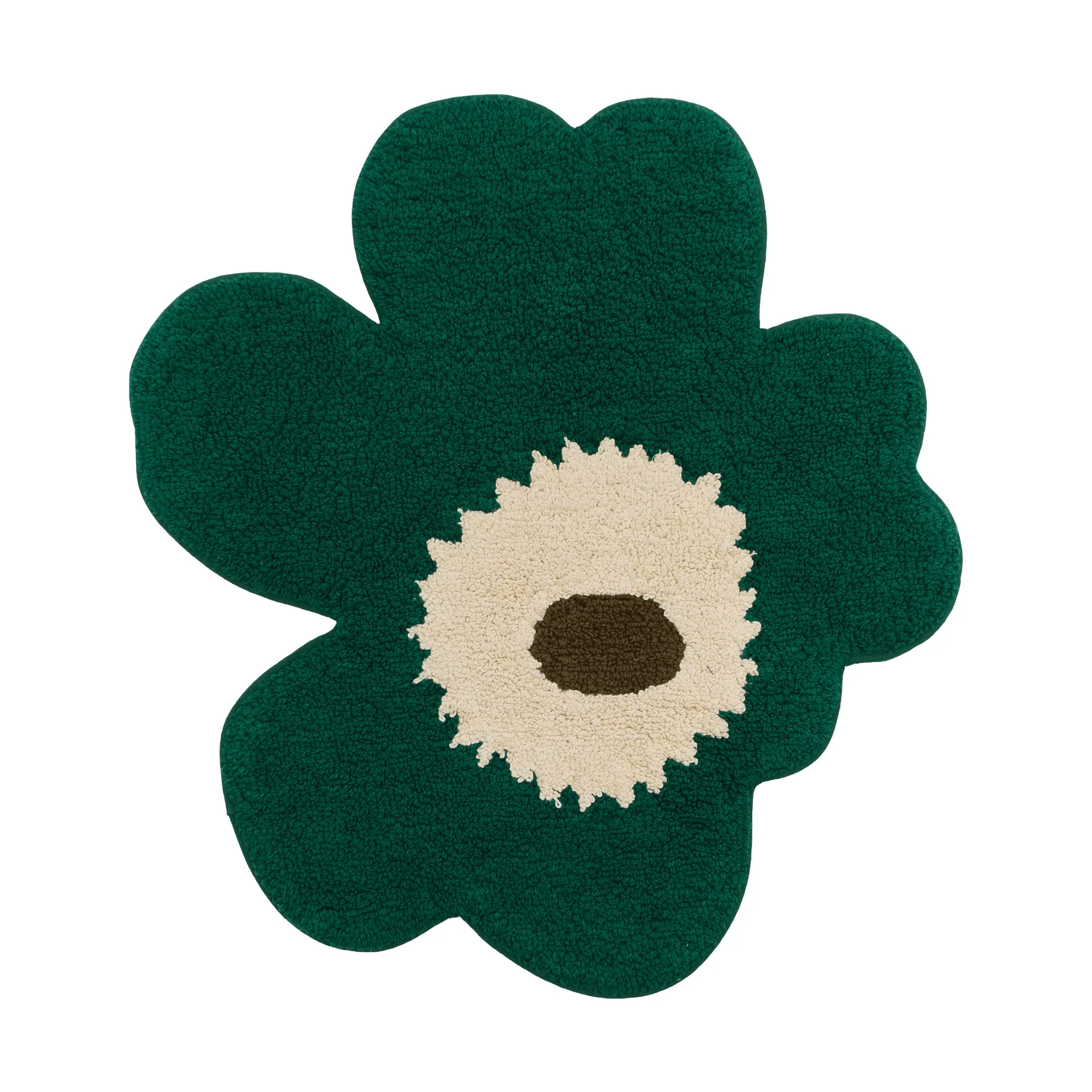 Marimekko Unikko baderomsmatte 73x74 cm Emerald-off white-muldvarp