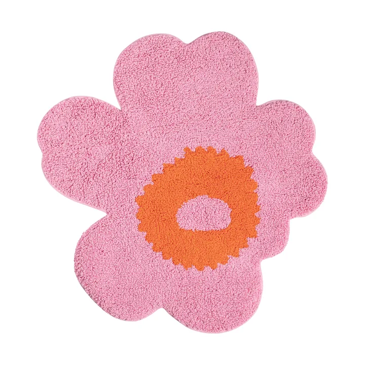 Unikko baderomsmatte 73x74 cm - Pink-orange - Marimekko