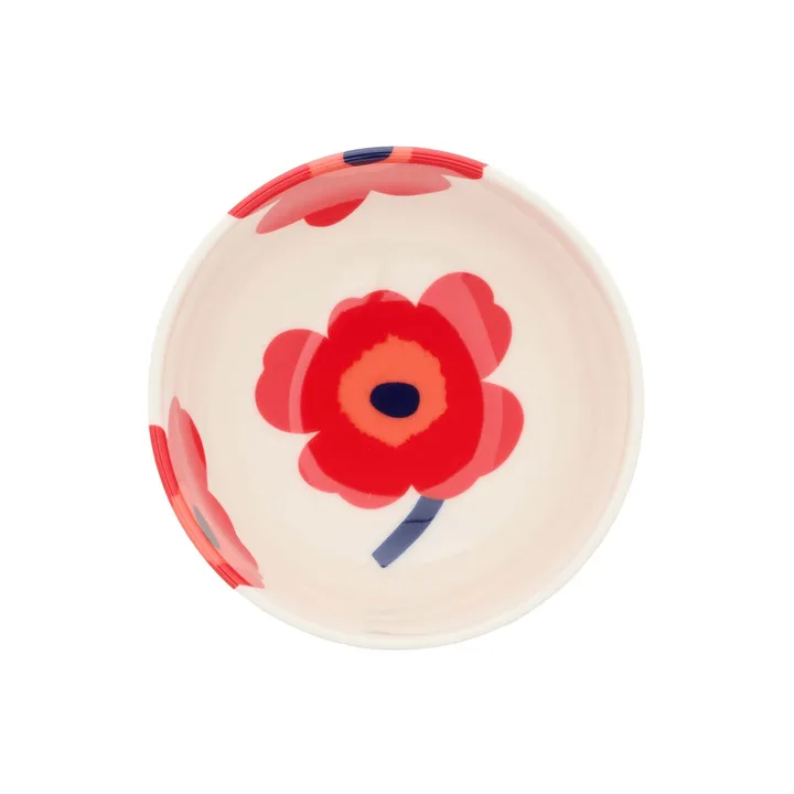 Unikko bolle 3 dl - White-red-blue - Marimekko