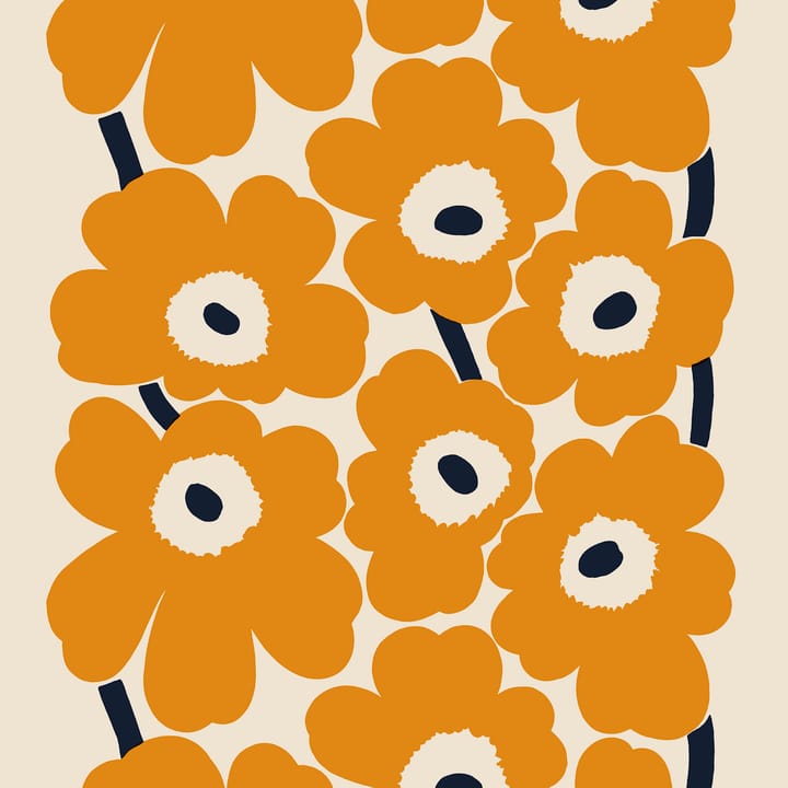 Unikko bomullsstoff - Beige-gul-blå - Marimekko