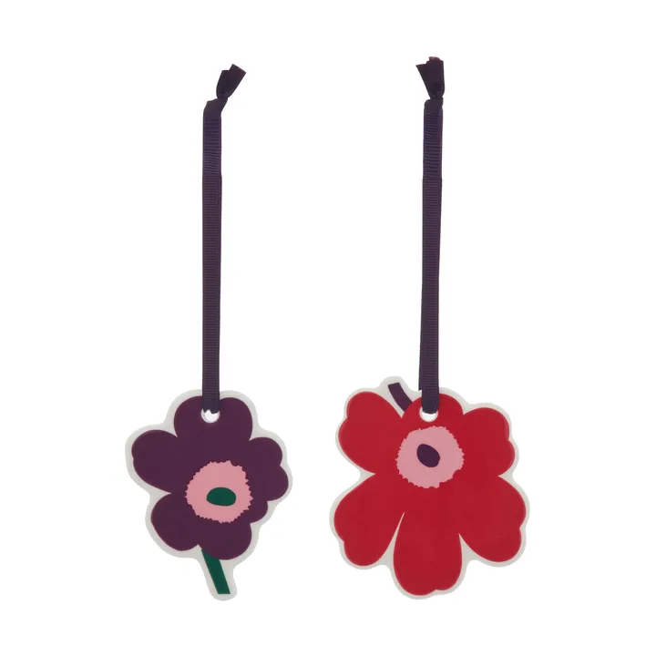 Unikko dekorasjonsanheng - Cranberry-pink-plum, 2 deler - Marimekko