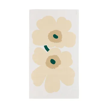 Unikko duk - White-hay-sand-emerald - Marimekko