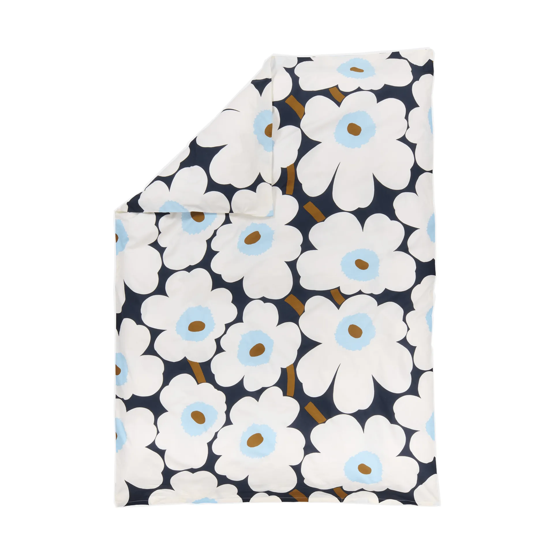 Unikko dynetrekk 150x210 cm, Blueberry-off white-cold blue Marimekko