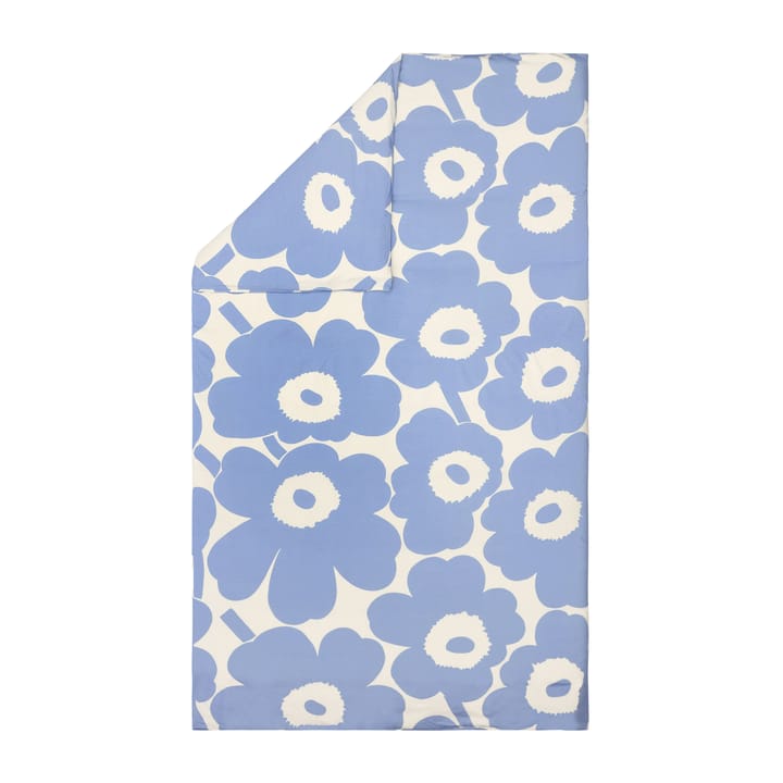Unikko dynetrekk 150x210 cm - Lyseblå-naturhvit - Marimekko