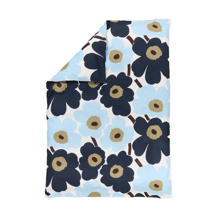 Unikko dynetrekk 150x210 cm - Off white-blueberry-cold blue - Marimekko