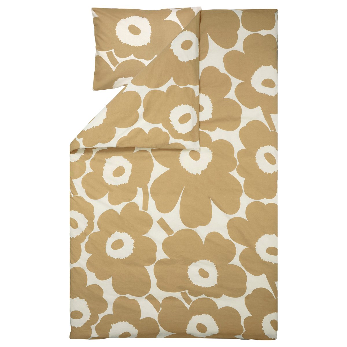 Bilde av Marimekko Unikko dynetrekk bomull-hamp 150x210 cm Beige