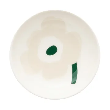 Unikko dyp tallerken - Beige-white-light sand-dark green - Marimekko