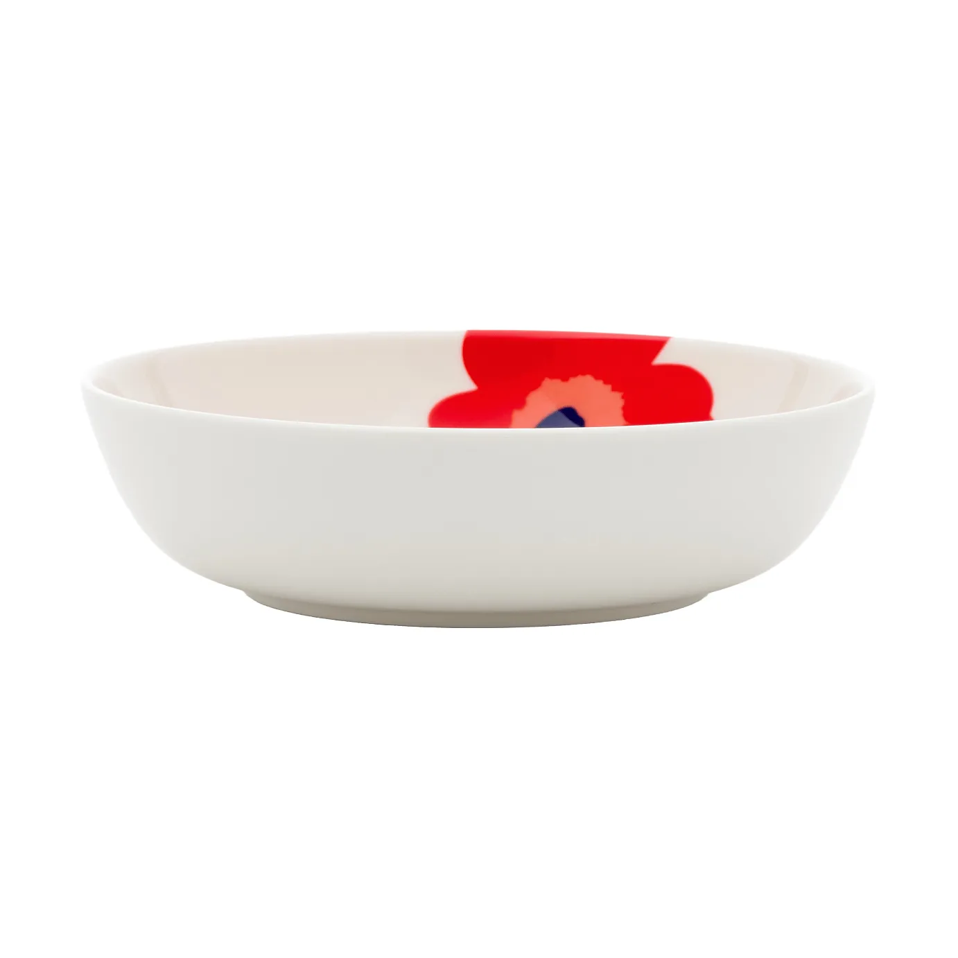 Unikko dyp tallerken, White-red-blue Marimekko