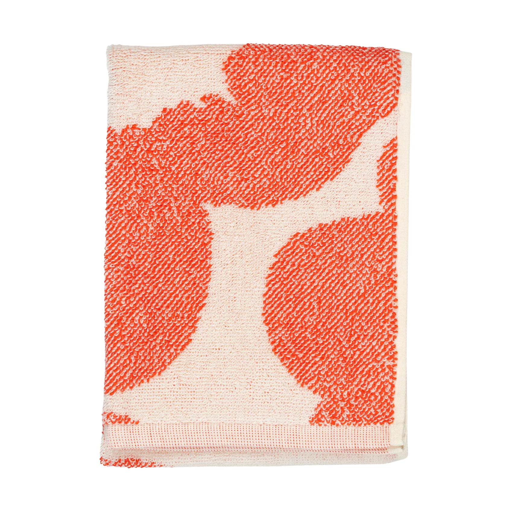 Unikko gjestehåndkle 32x50 cm, Off white-orange red Marimekko