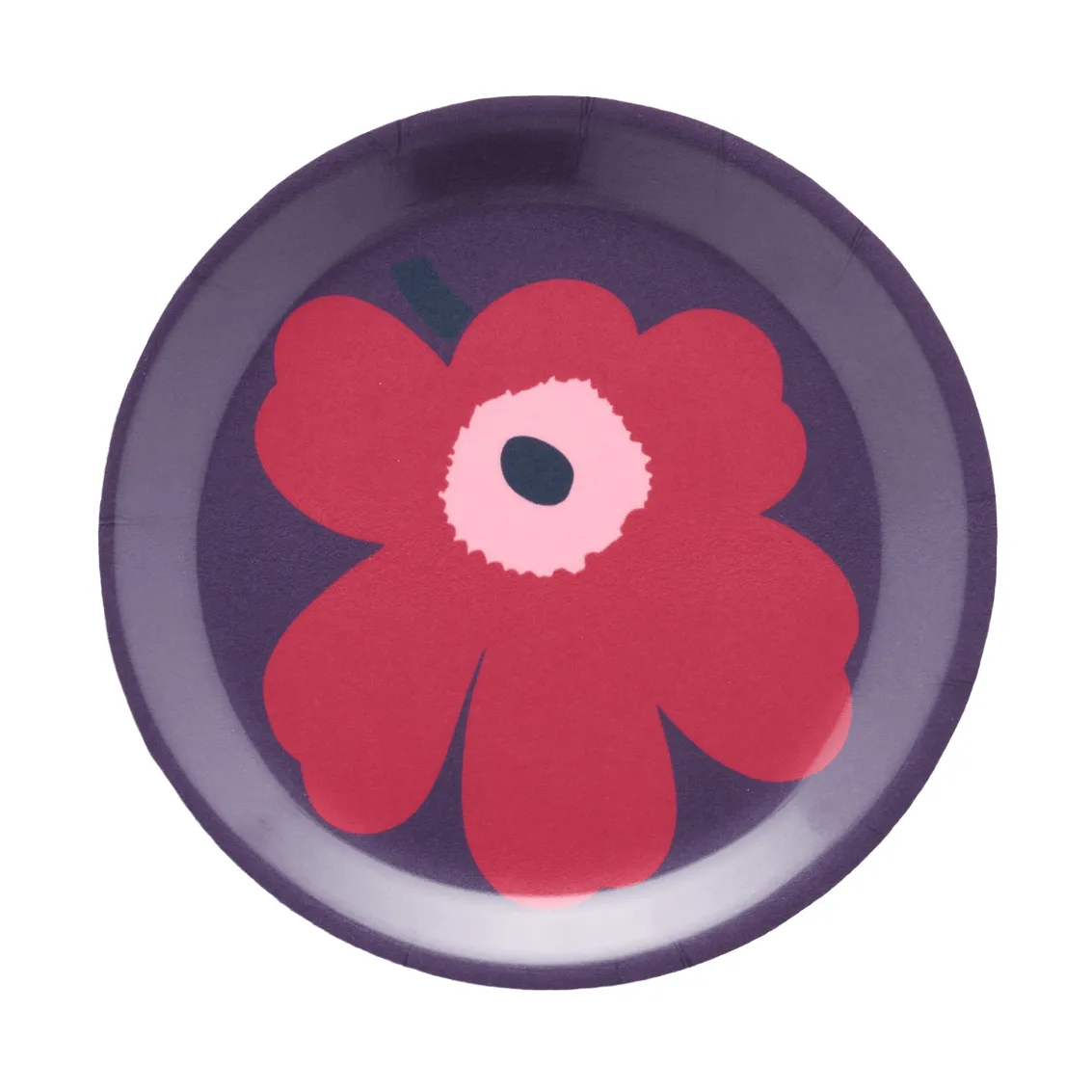 Unikko glassbrikker, Plum-cranberry-rose, Ø11 cm Marimekko
