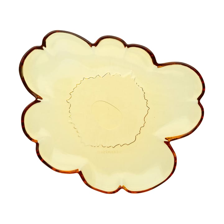 Unikko glassfat 20 cm - Amber - Marimekko