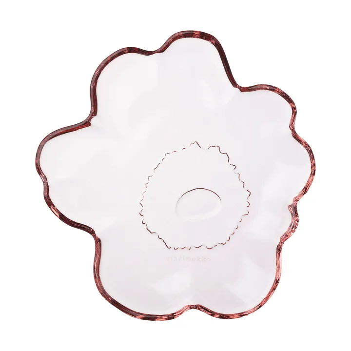 Unikko glasstallerken Ø13 cm - Pink - Marimekko