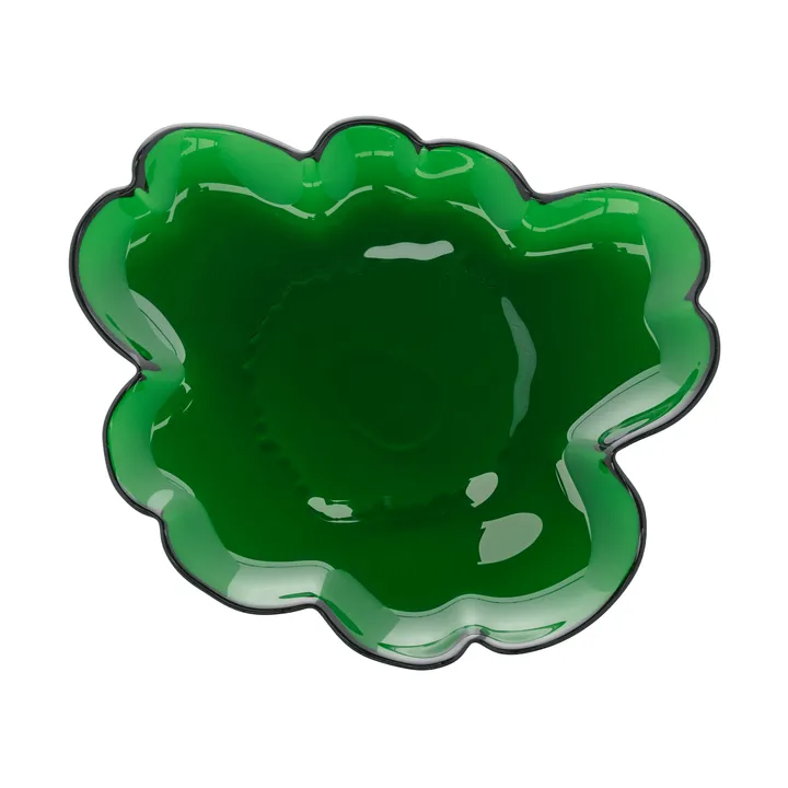 Unikko glasstallerken 20 cm - Grønn - Marimekko