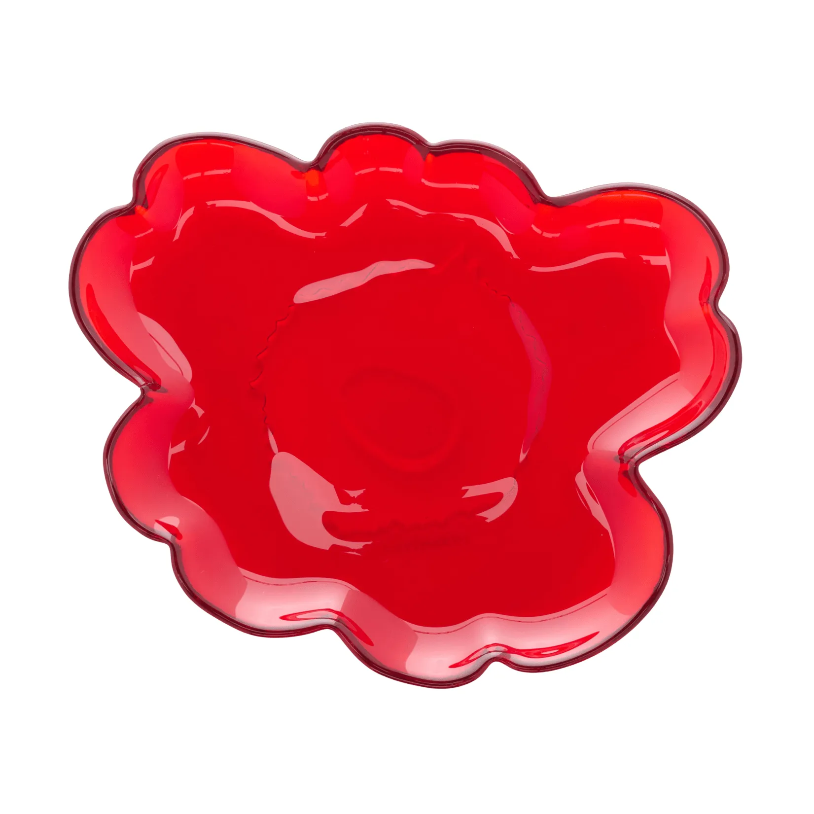Unikko glasstallerken 20 cm, Rød Marimekko