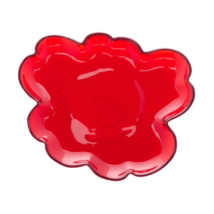 Unikko glasstallerken 20 cm - Red - Marimekko