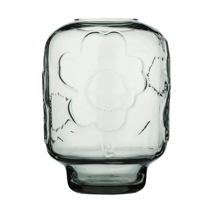 Unikko glassvase - Misty grey, 18 cm - Marimekko