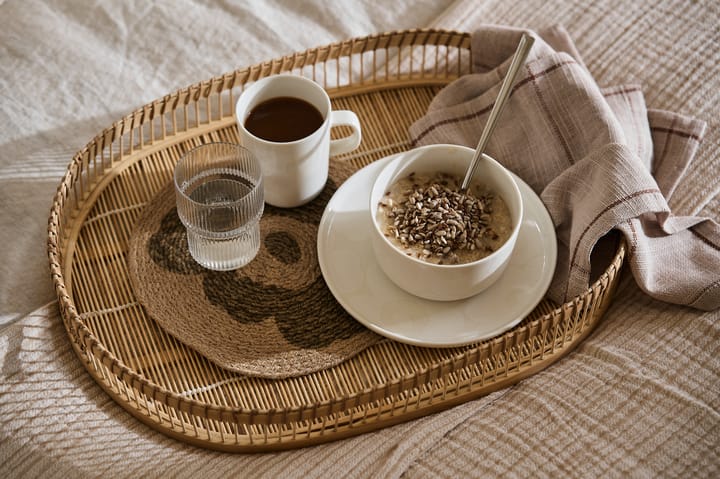 Unikko grytelapp jute Ø 25 cm, Beige-grønn Marimekko