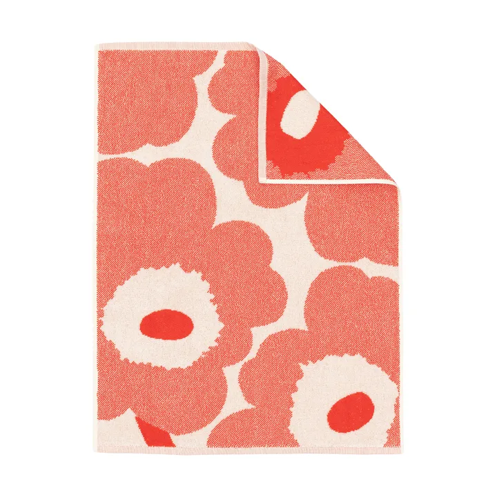 Unikko håndkle 50x70 cm - Off white-orange red - Marimekko